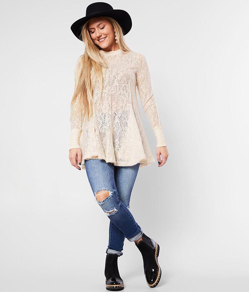 Free People Coffee In The Morning Tunic Top front view