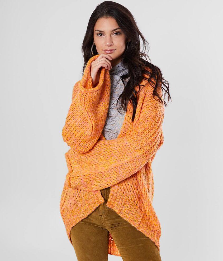 Free people 2025 orange cardigan