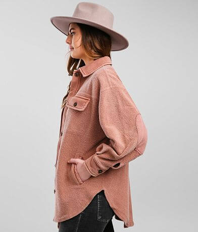 Free People Ruby Reverse Fleece Shacket FULL_RIGHT_SIDE
