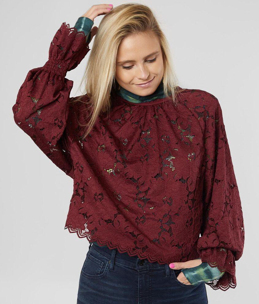 Free People Olivia Lace Top front view