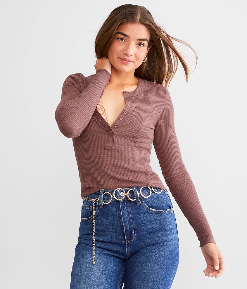 Free People One Of The Girls Henley front view