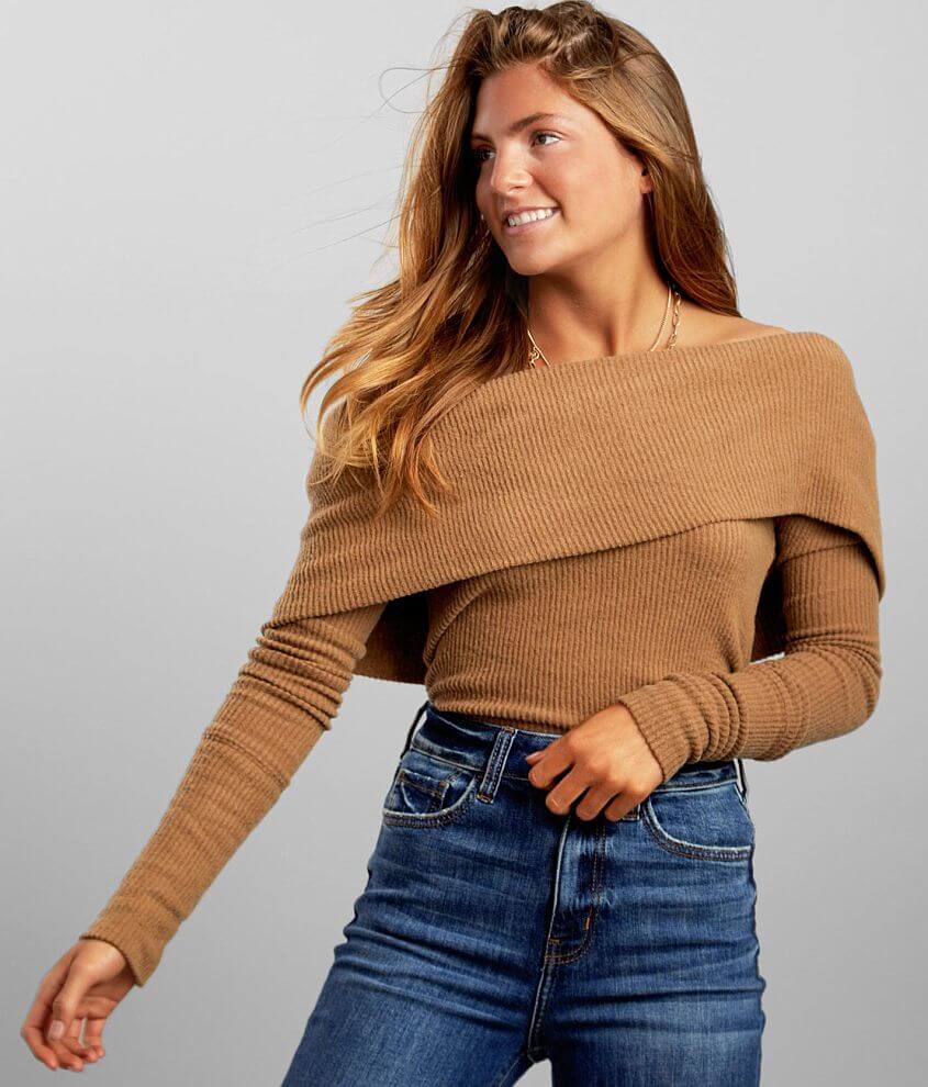Free People Snowbunny Off The Shoulder Top front view