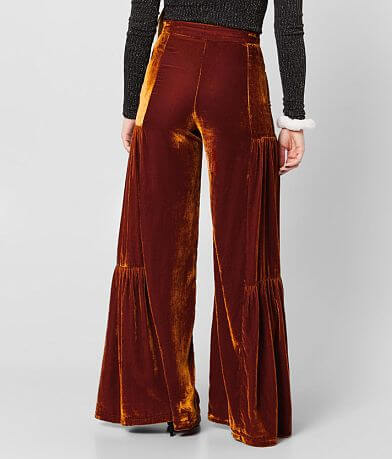 Free People Say La Vie Wide Leg Velvet Pant BACK