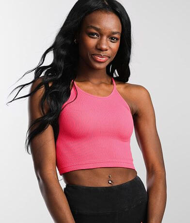 FREE PEOPLE Amina Womens Bralette Tank Top - PINK