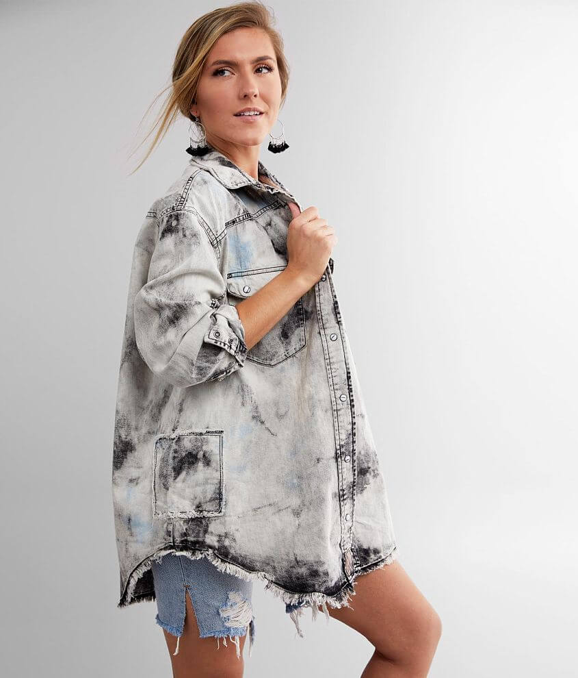 Free People Lovestruck Washed Denim Jacket
