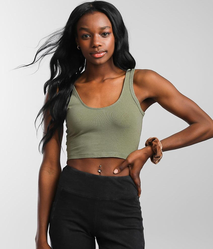 Free People Hot Shot Active Bralette - Women's Bandeaus/Bralettes in Cargo  Khaki