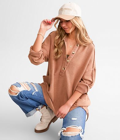 Free People Willow Tunic Polo front view
