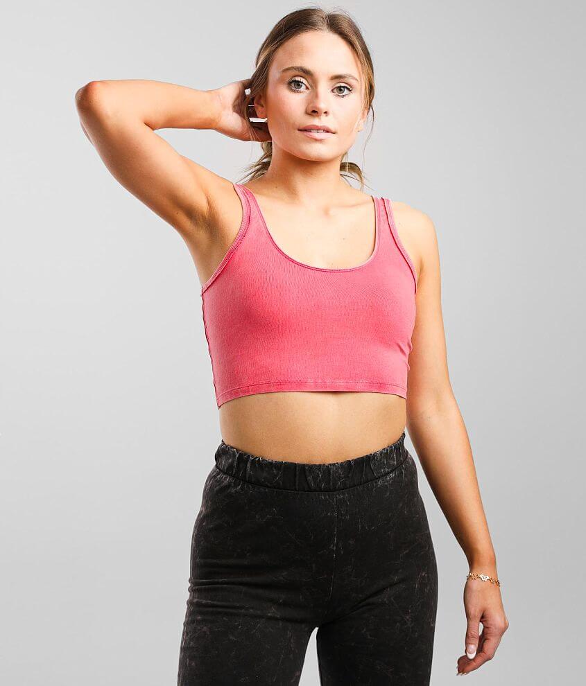 Active Ribbed Cropped Tank Top