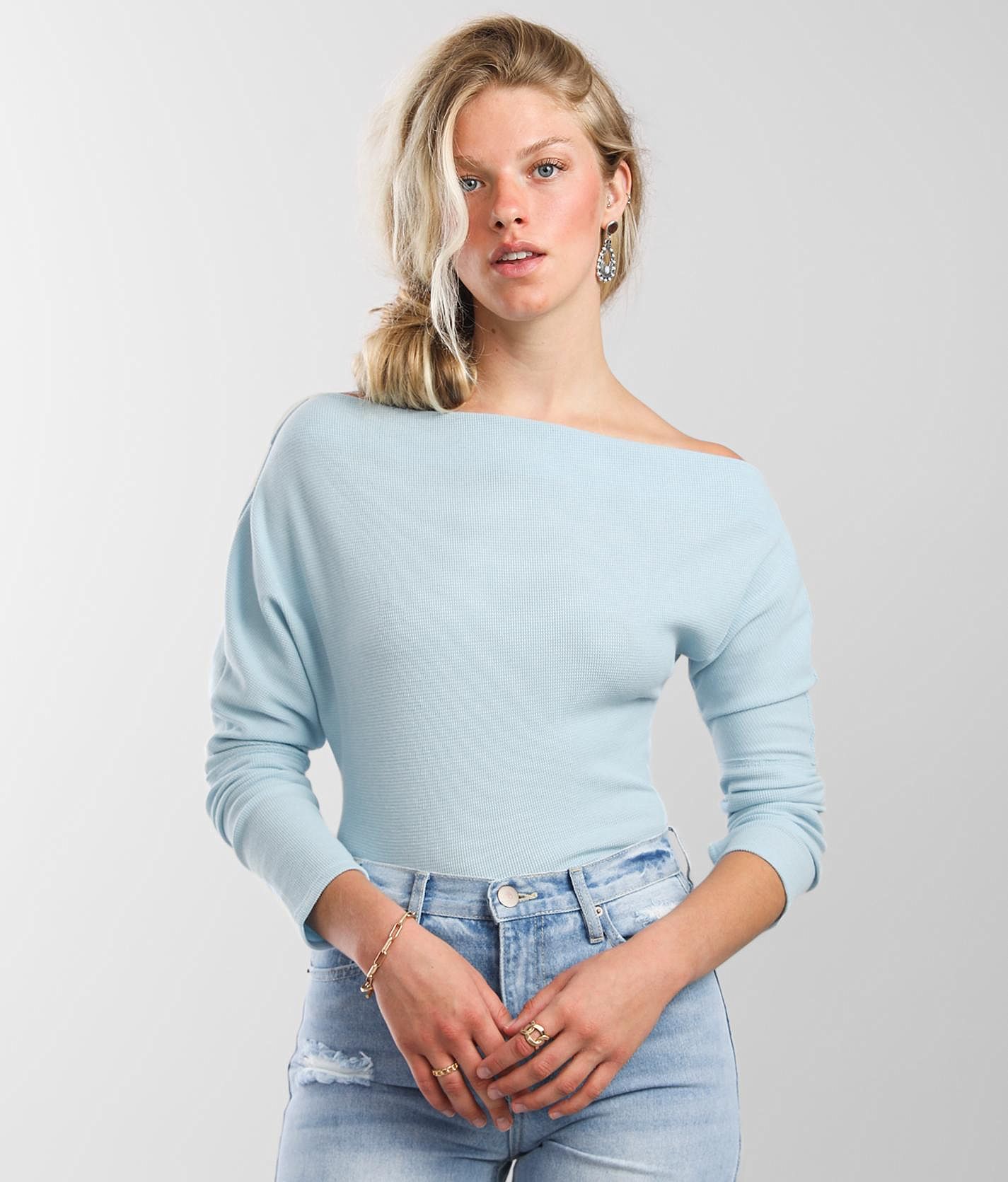 Free people fuji off best sale the shoulder thermal top