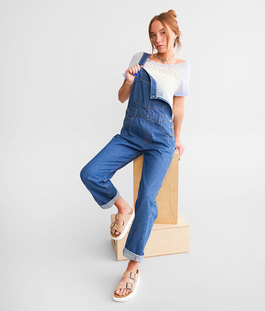 Free People Ziggy Denim Cuffed Overalls