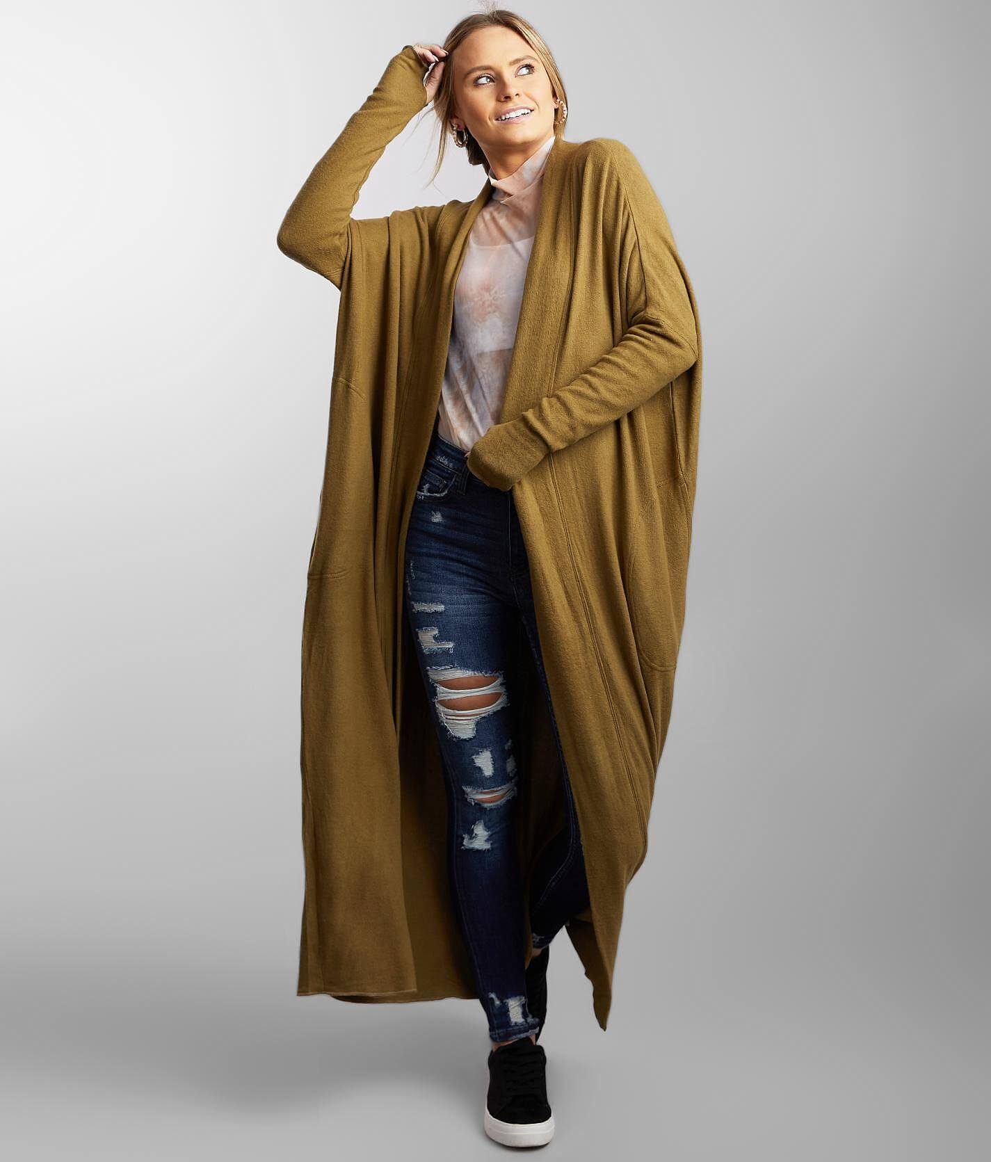 free people long cardigan sweater