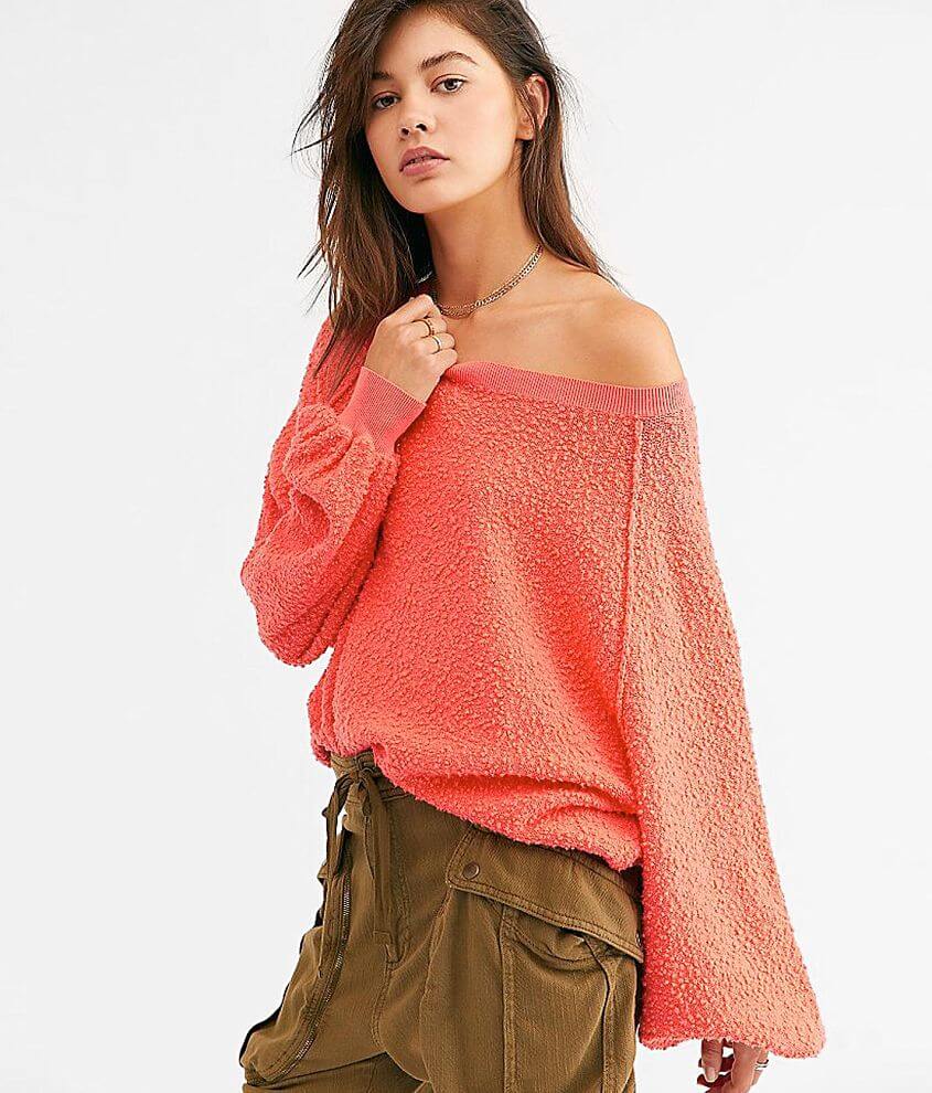 Found my friend bouclé pullover free people hot sale