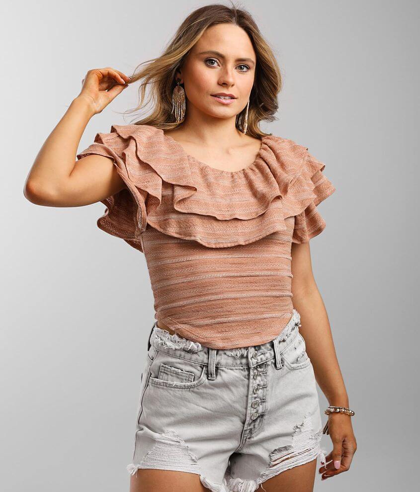 Free people ruffle top online