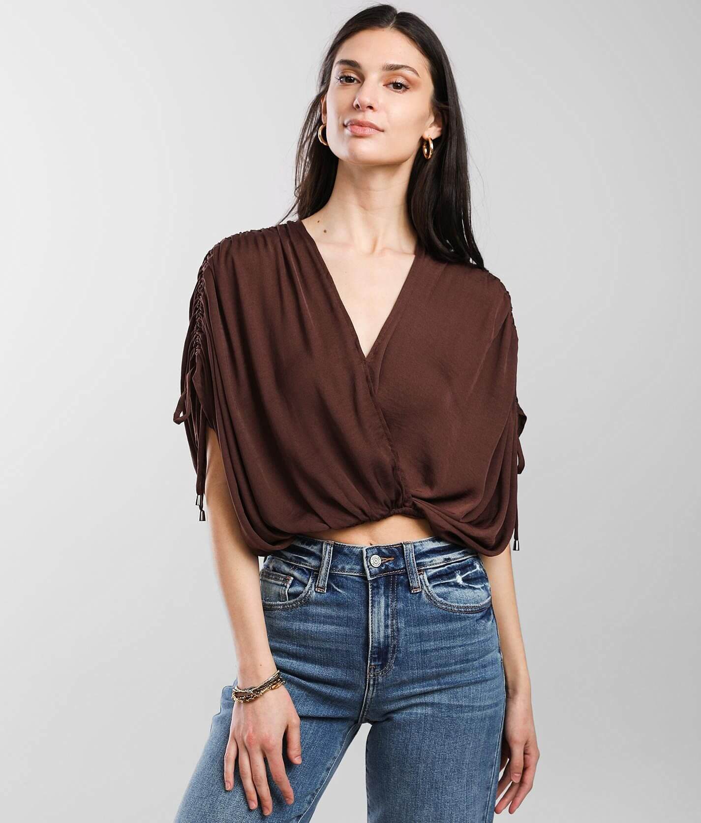 ⭐️ Rachael ⭐️ Free People Rachel Silky Top - Women's Shirts & Blouses in Scorpio