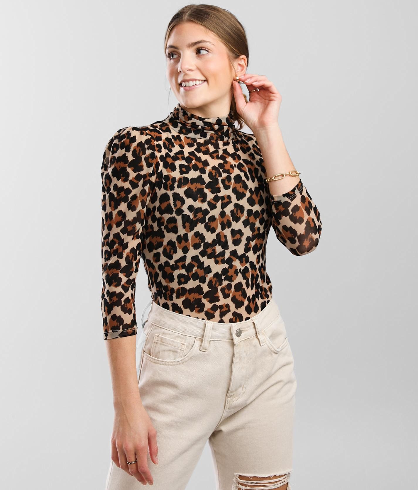 Free people leopard clearance sweater