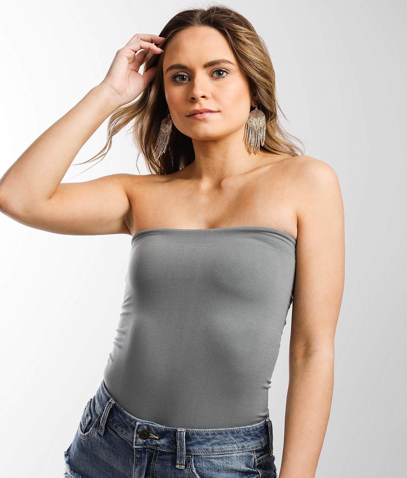 Free People Carrie Tube Top - Women's Shirts/Blouses in Grey