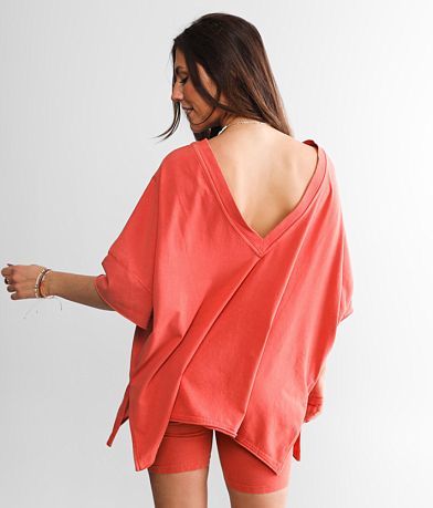 Free People Hot Shot Two Piece Short &amp; Top Set BACK