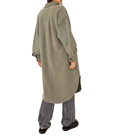 Free People Long Ruby Shacket back view
