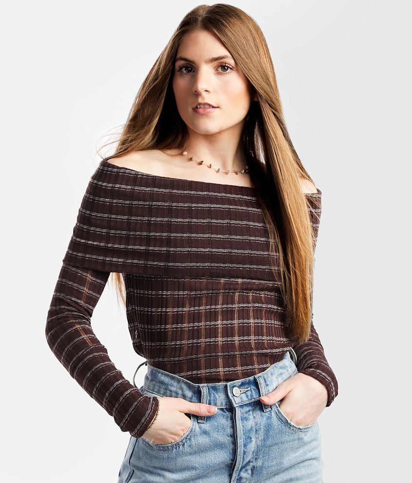 Free People Snowbunny Off The Shoulder Top front view