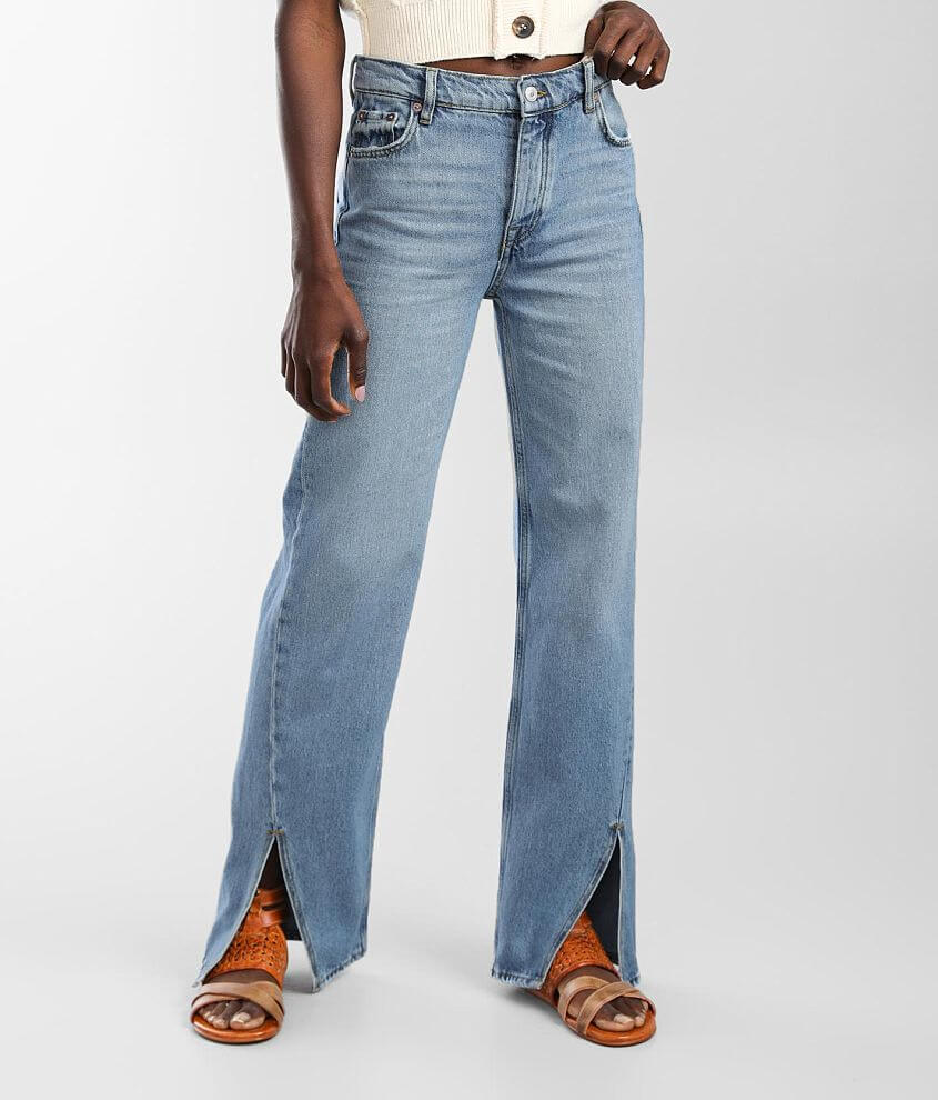 Free People Long Lines Slit Straight Jean - Women's Jeans in