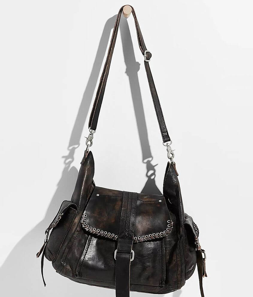 Free People Leigh Leather Purse - Women's Bags in Aged Graphite 