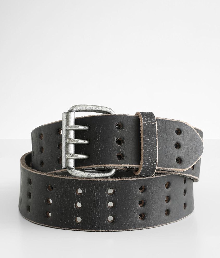 BLACK AND BLUE LEATHER BELT