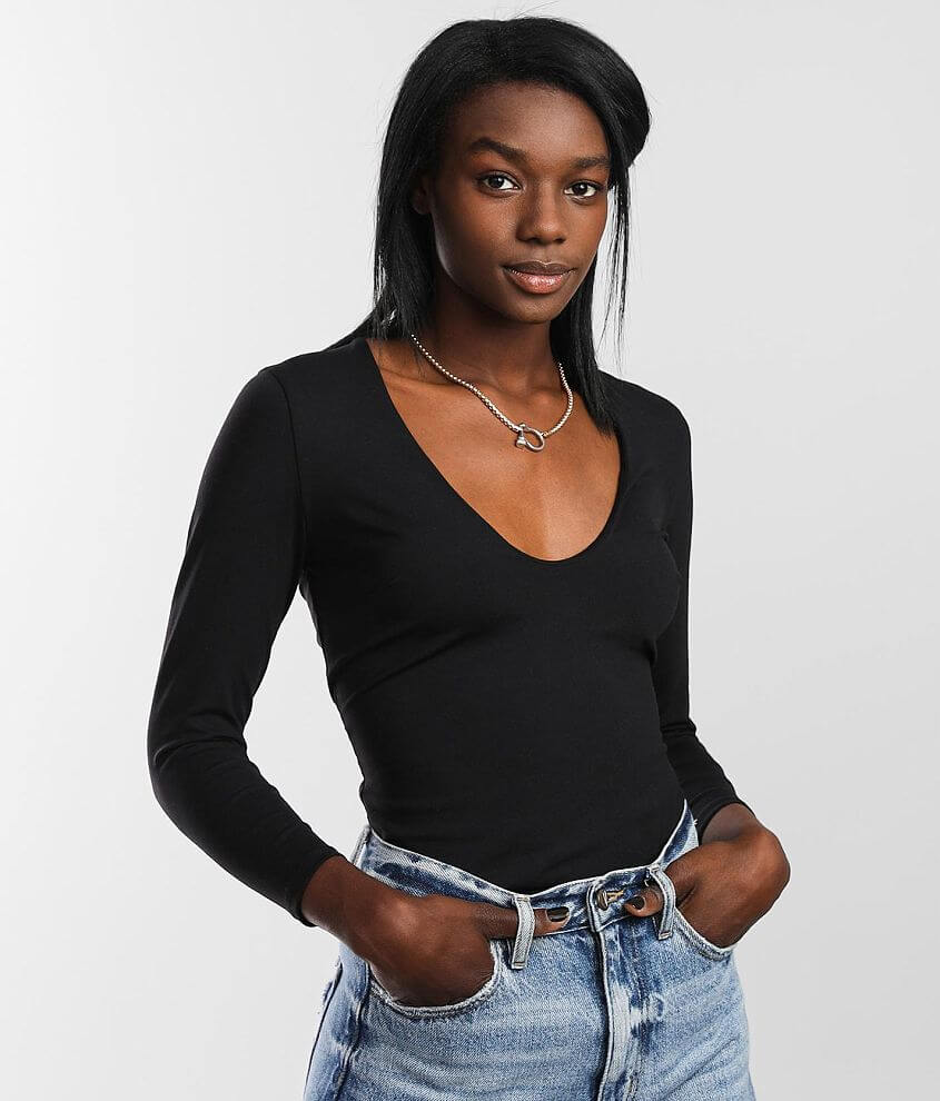 Free People Close Call Duo Bodysuit - Women's Bodysuits in Black