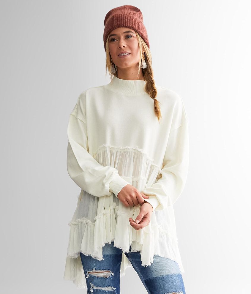 Free People Pixie Crinkle Tunic Pullover - Women's Sweatshirts in