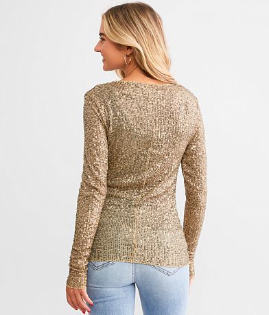 Free People Gold Rush Top - Women's Shirts & Blouses in Gold Combo | Buckle