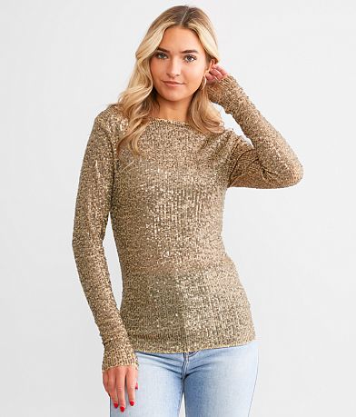Free People Gold Rush Top - Women's Shirts & Blouses in Gold Combo | Buckle