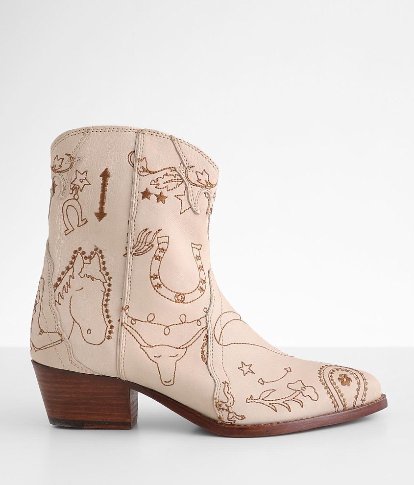 Free People New Frontier Leather Western Boot - Women's Shoes in Bone