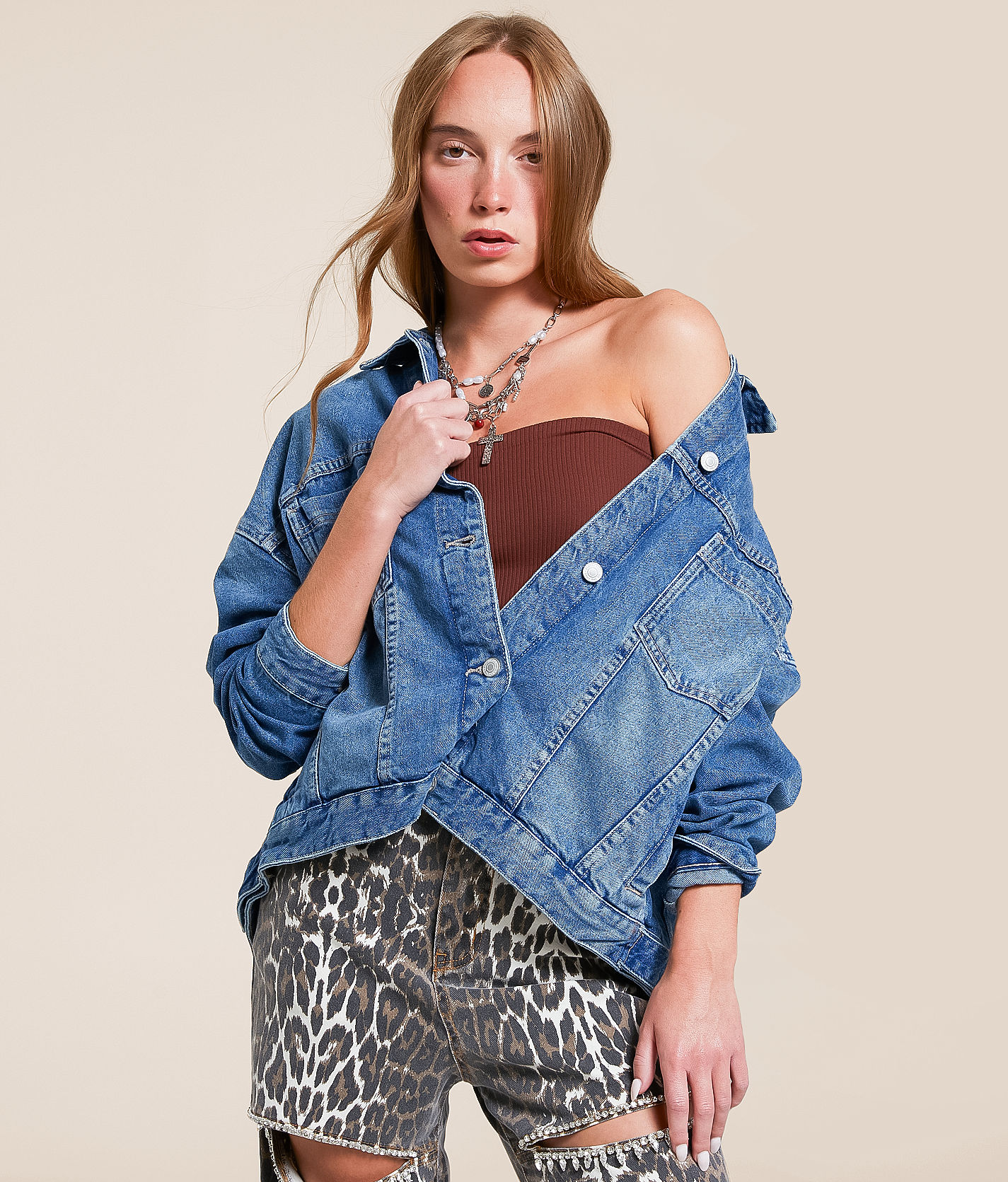 JEAN MACLEAN オラフ JEANMACLEAN/ジャンマクレーン】ウエストフラワー レース パフスリーブ