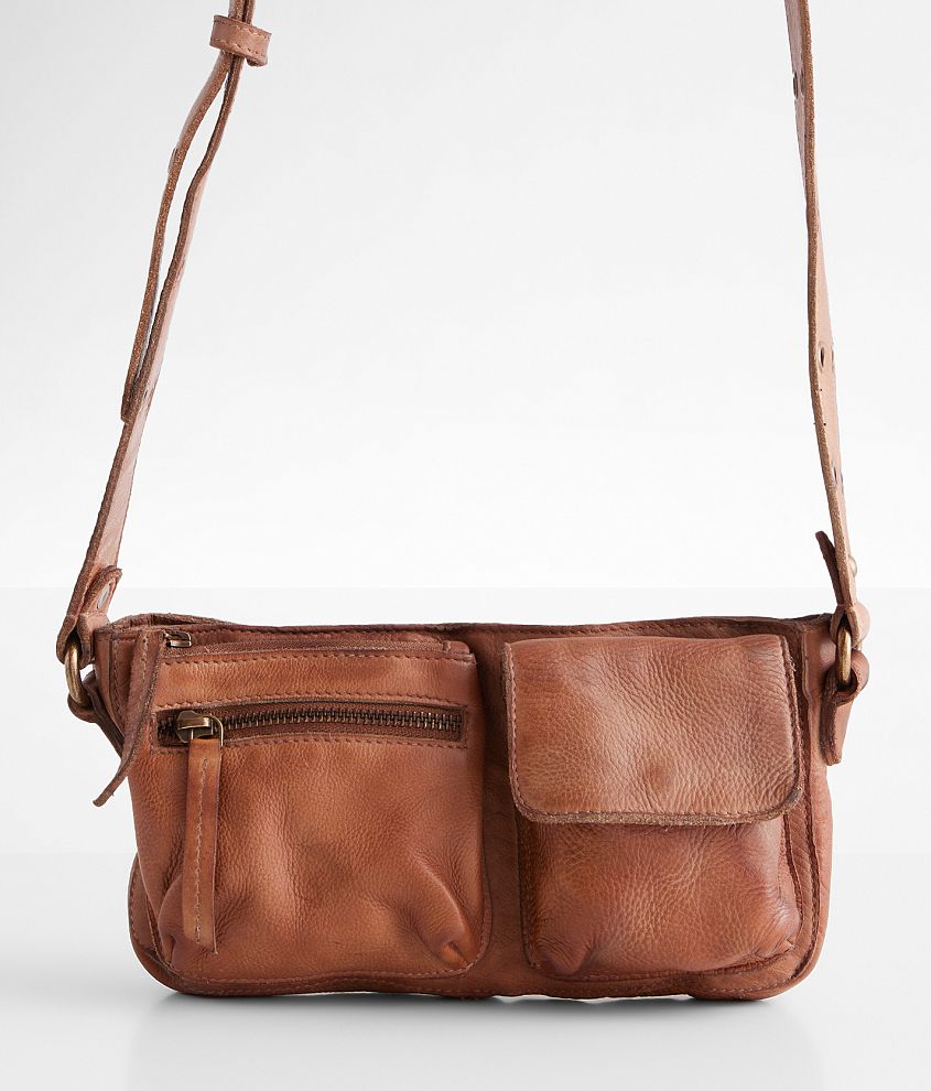 Free People Wade Leather Sling Purse front view