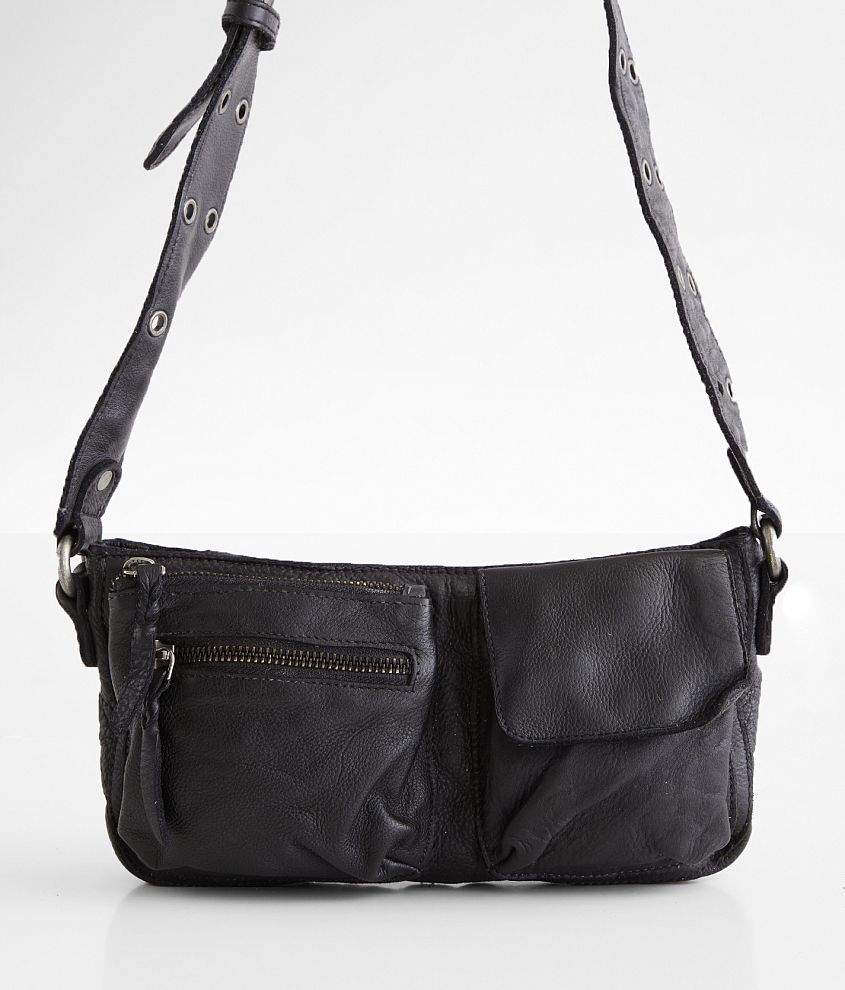Free People Wade Leather Sling Purse front view