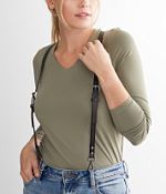 Free People Hold Me Up Leather Suspenders - Women