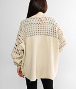 NWT Free people Dune good Bug crochet Cardigan Large