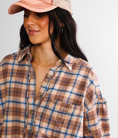 Free People Happy Hour Flannel Shirt MISC_DETAIL_1