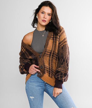 Free People Sepia Cardigan Sweater front view