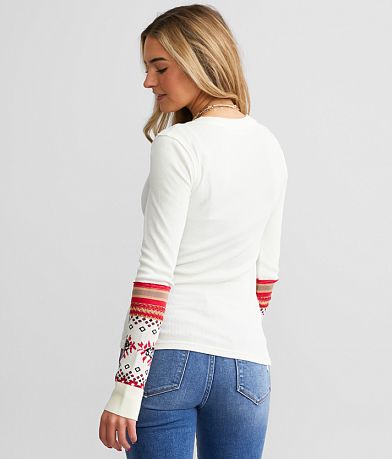 Free People Mikah Notch Neck Top BACK