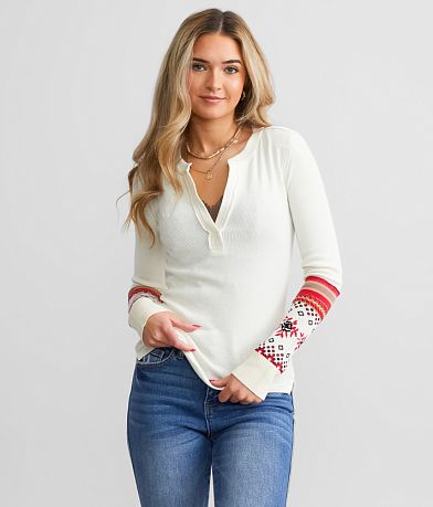 Free People Mikah Notch Neck Top front view