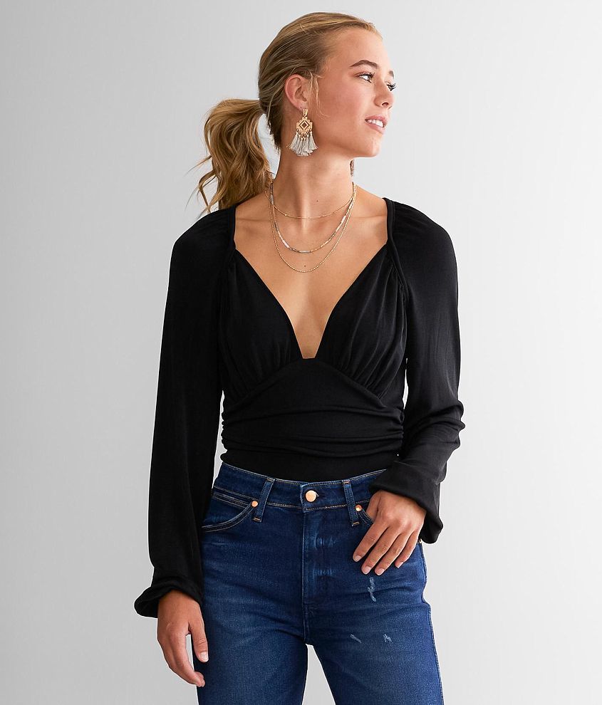 Free People In Your Arms Bodysuit - Women's Bodysuits in Black