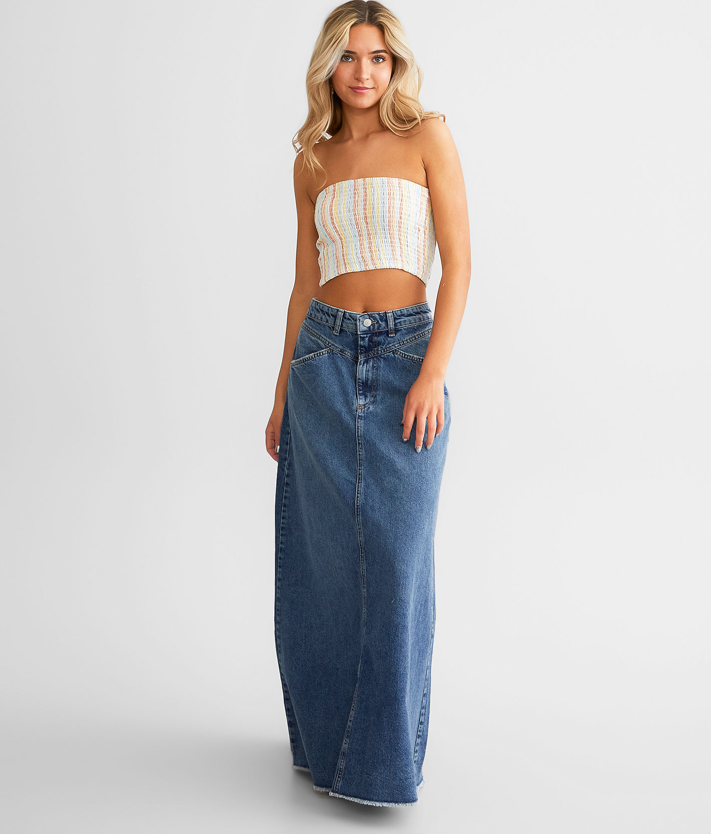 We The Free ★ Come As You Are Denim Maxi Skirt We The Free Come As You Are Denim Maxi Skirt | Free People