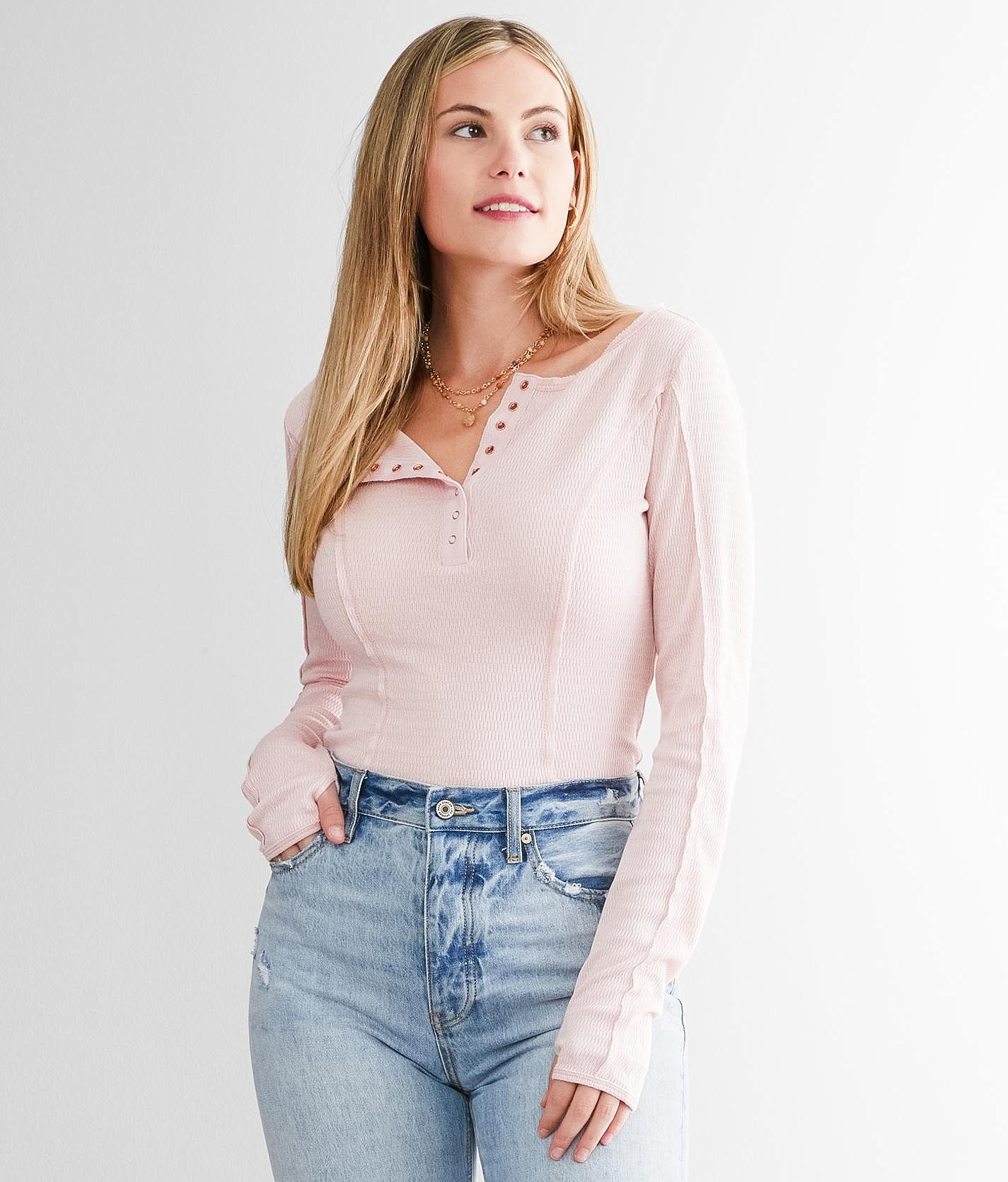 Free People Larissa Bodysuit in Pink