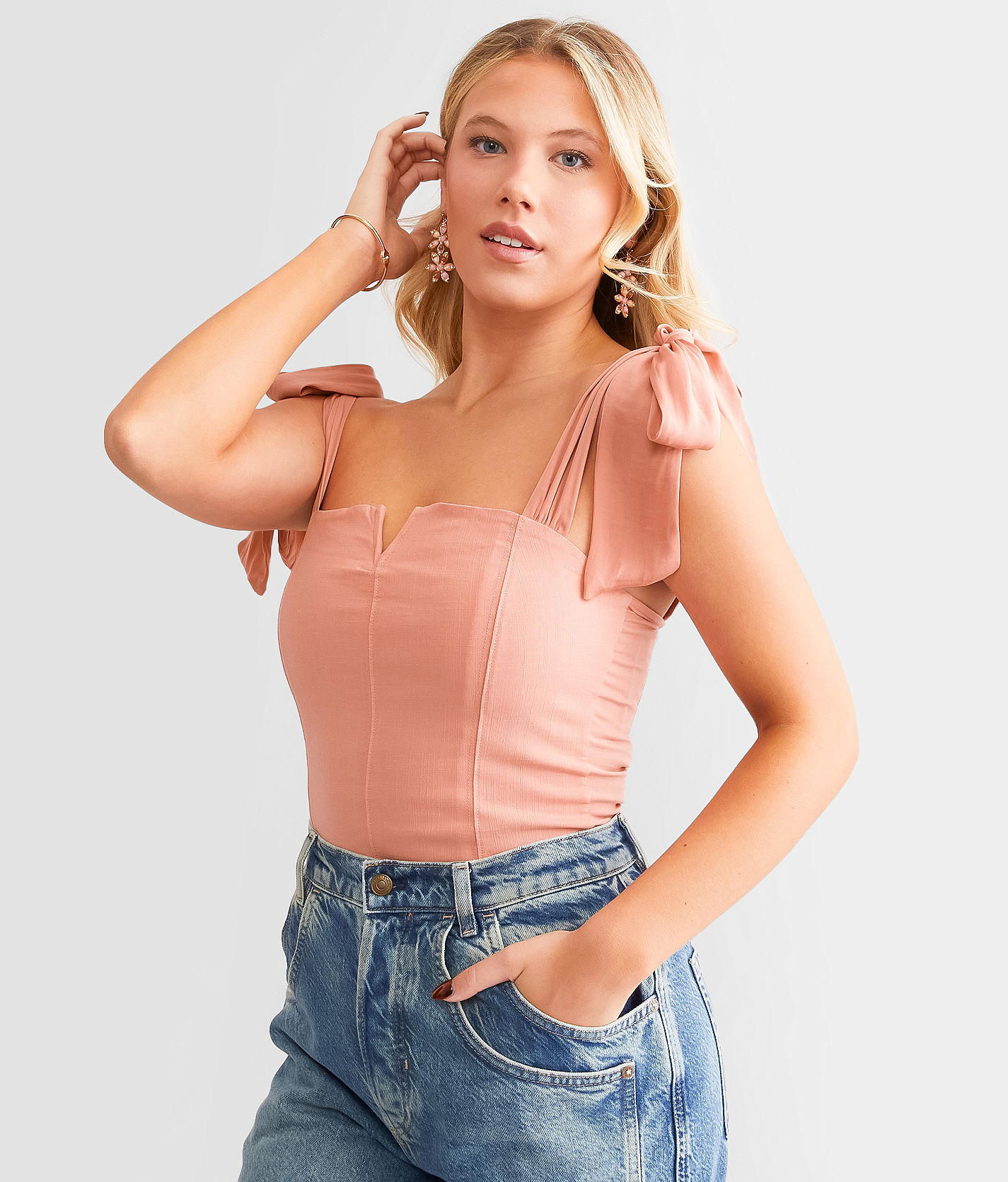 Free People Lola Bodysuit - Women's Bodysuits in Coral | Buckle