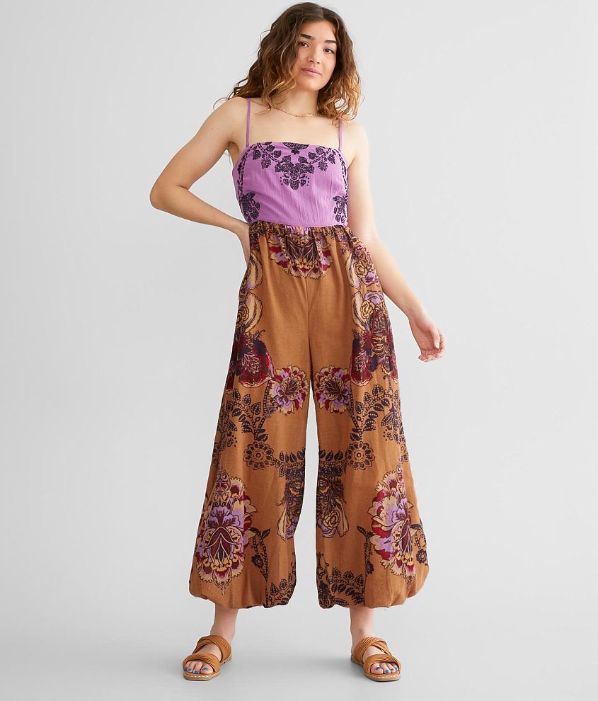 Free People Indio Sun Wide Leg Jumpsuit - Women's Rompers/Jumpsuits in  Golden Combo