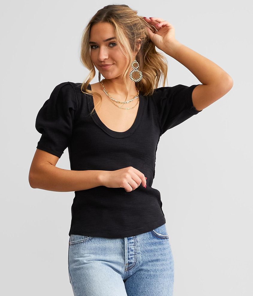 Free People Papaya T-Shirt - Women's T-Shirts in Black