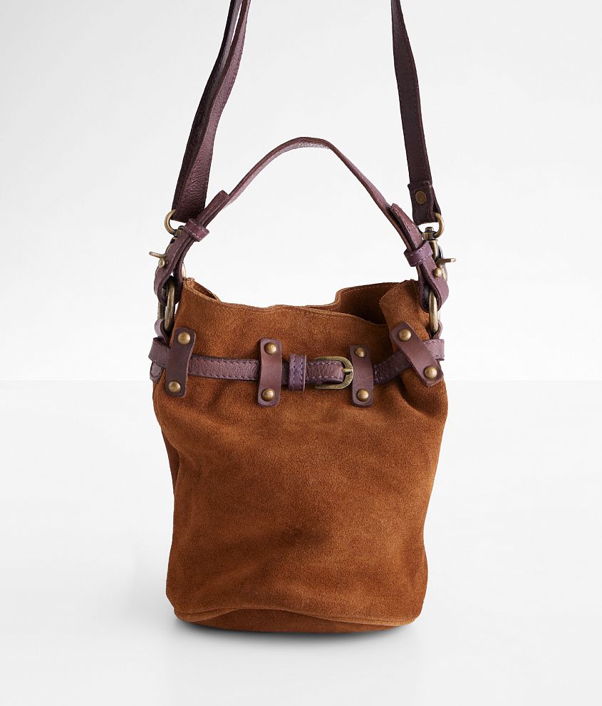 Suede discount bucket bag