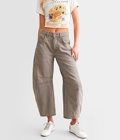 Free People We The Free Good Luck Mid-Rise Barrel Jean front view