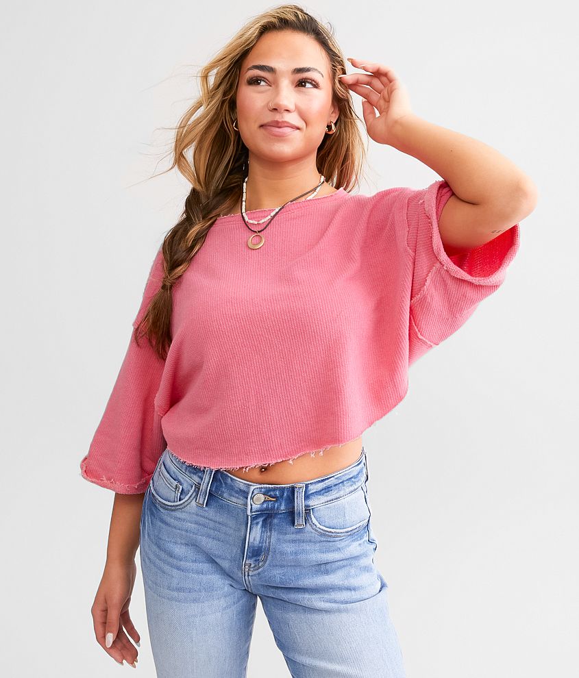 Free People Off My Mind Cropped T-Shirt