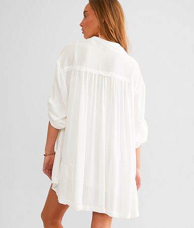 Free People Moonstruck Mini Shirt Dress BACK